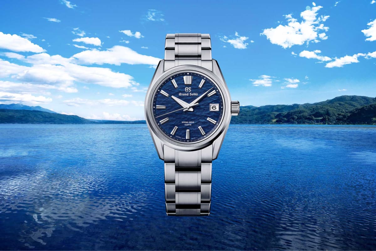 Inspired by Lake Suwa, which is close to the studio, the "Lake Suwa" dial faithfully mimics the gentle calm of its waters