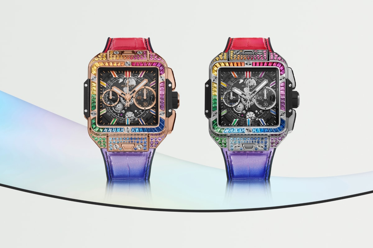 Hublot Square Bang Unico King Gold Rainbow & Titanium Rainbow