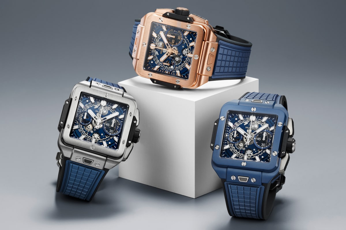 Hublot Square Bang Unico Blue