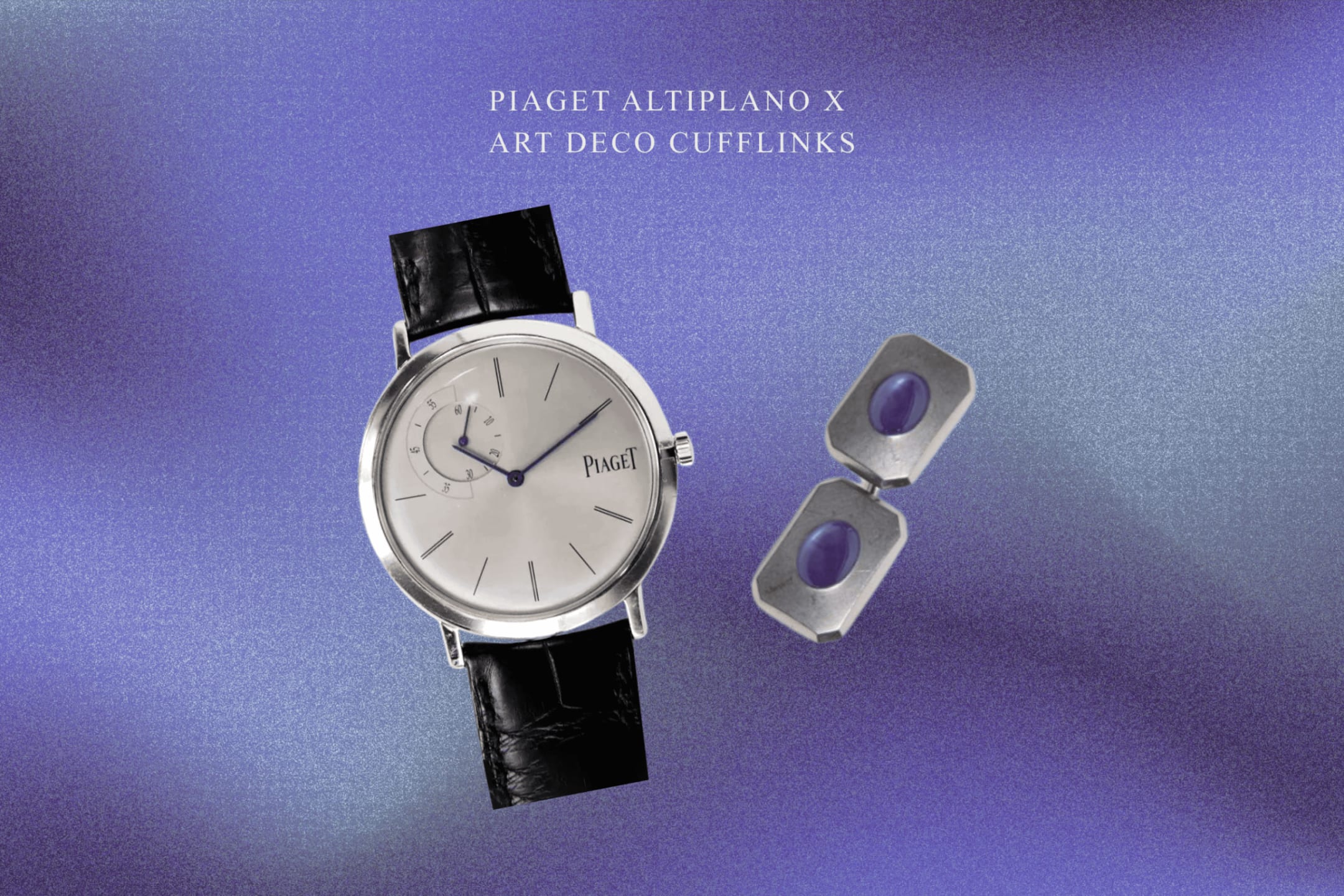 Piaget Altiplano x Art Deco cufflinks