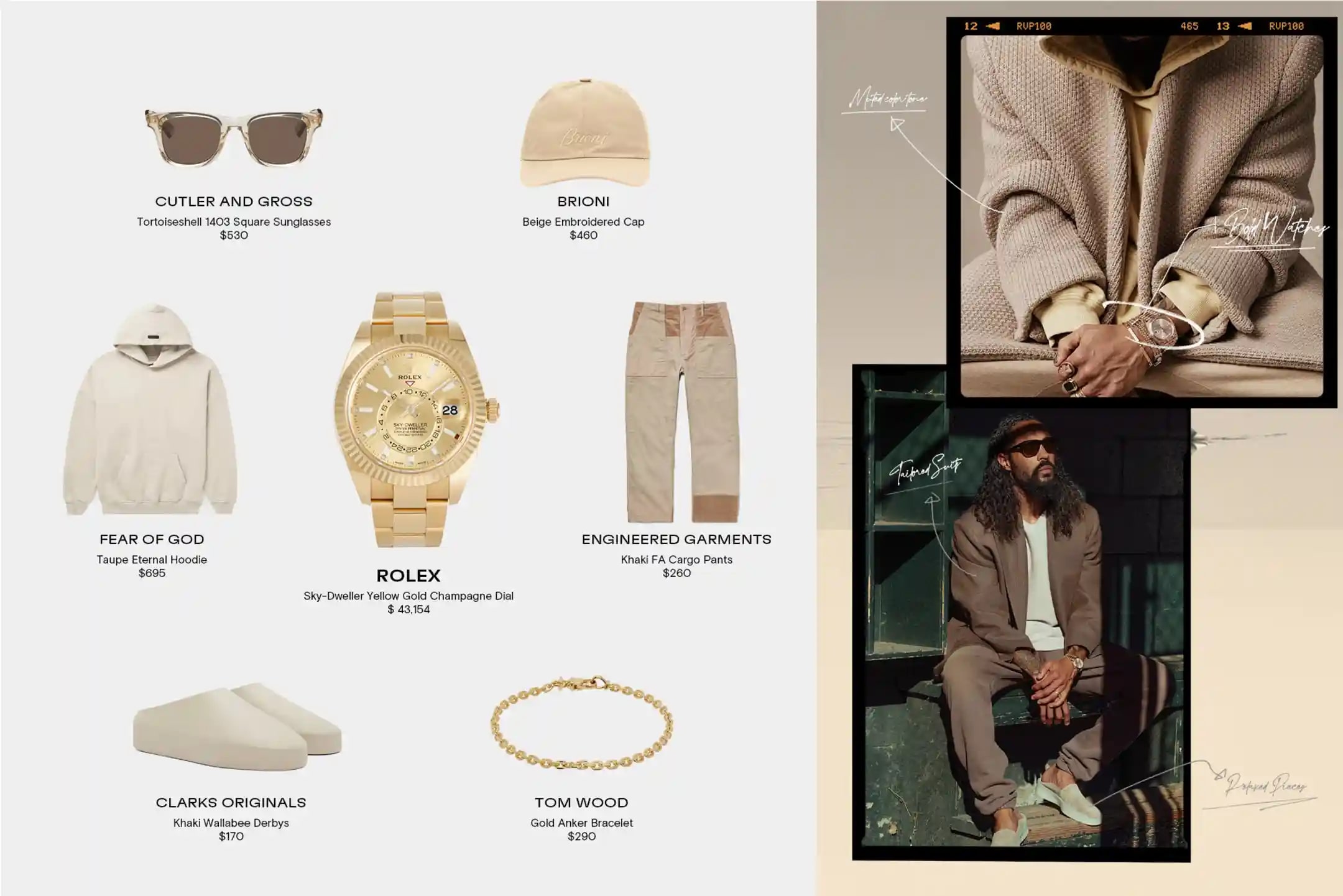 Pair a gold watch with monochromatic, minimal wardrobe items for a tasteful balance.