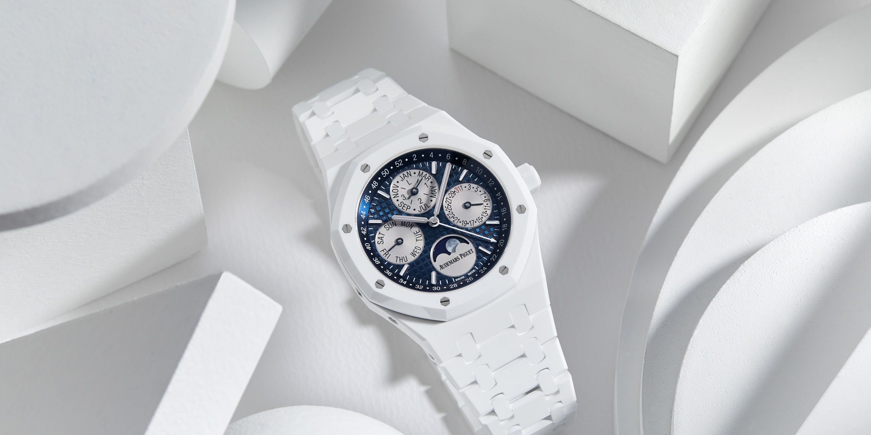 AP s Royal Oak Perpetual Calendar White Ceramic Wristcheck ap-s-royal-oak-perpetual-calendar-white-ceramic-wristcheck