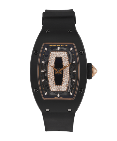 RM07-01 Black Ceramic & Rose Gold Onyx dial with diamonds