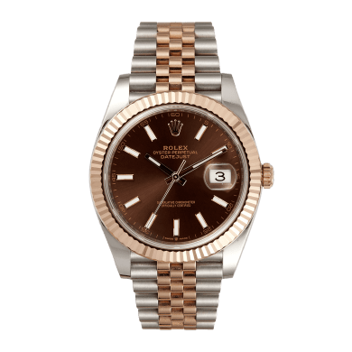 Datejust 41 Rose Gold & Stainless Steel Jubilee Brown Dial