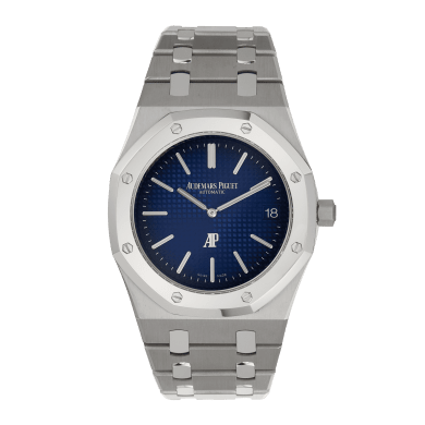 Royal Oak "Jumbo" Extra Thin Platinum & Titanium Blue Dial