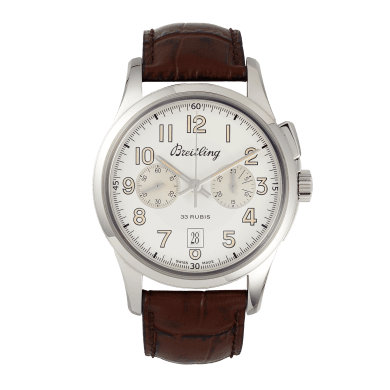 Transocean Chronograph 1915 Stainless Steel White Dial