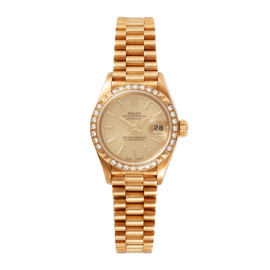 Datejust 26 Yellow Gold Diamond Champagne Dial