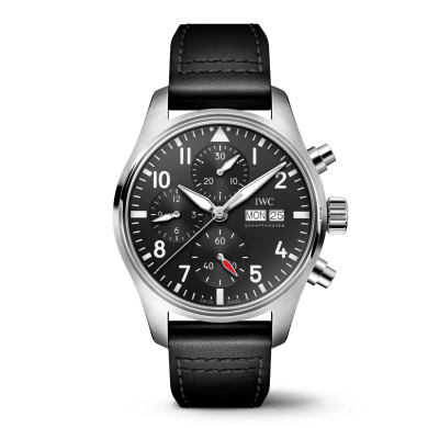 Pilot's Watch 41 Chronograph Stainless Steel Black Dial