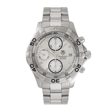 Aquaracer 41 Chronograph Stainless Steel White Dial