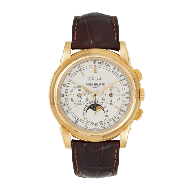 Grand Complications Perpetual Calendar Chronograph Yellow Gold White Dial