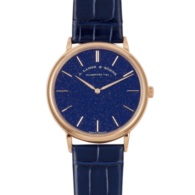 Saxonia Thin 40 Rose Gold Blue Aventurine Dial