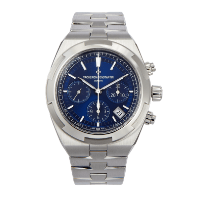 Overseas Chronograph Stainless Steel Blue Dial