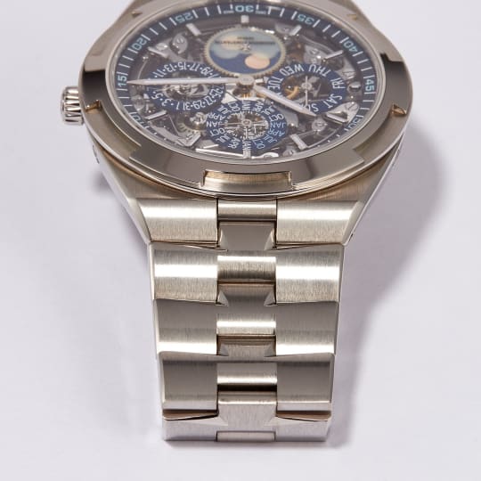 Overseas Ultra-Thin Perpetual Calendar Skeleton White Gold condition photo