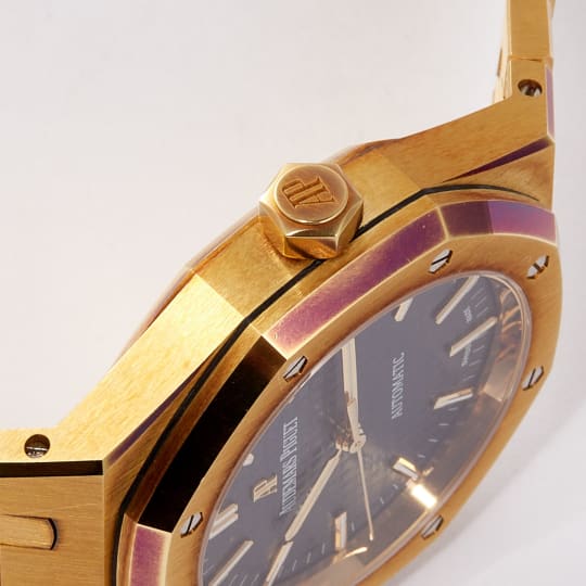 Royal Oak Selfwinding Yellow Gold Blue Dial condition photo