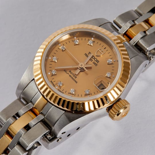 Princess Date Yellow Gold & Stainless Steel Gold Dial condition photo