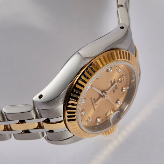 Princess Date Yellow Gold & Stainless Steel Gold Dial condition photo