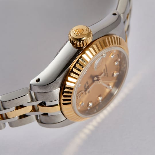 Princess Date Yellow Gold & Stainless Steel Gold Dial condition photo