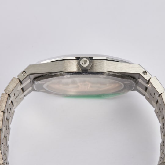 Royal Oak "Jumbo" Extra Thin Platinum & Titanium Blue Dial condition photo