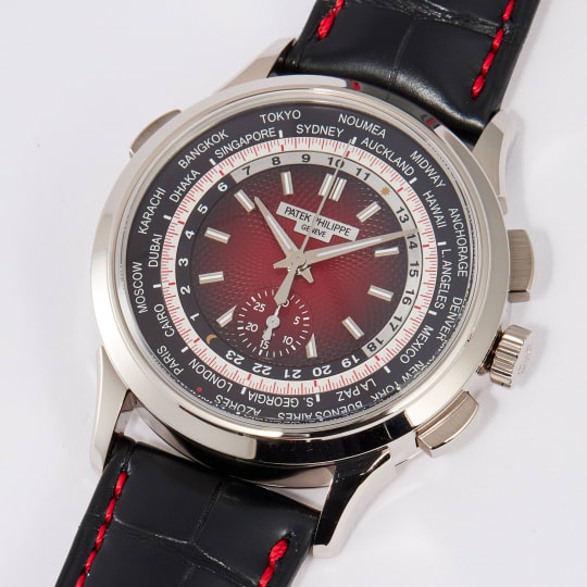 World Time Chronograph White Gold Singapore Edition condition photo