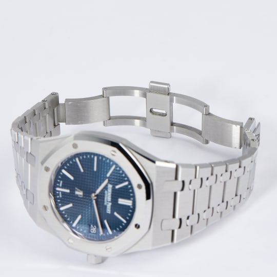 Royal Oak Extra-Thin "50th Anniversary" Stainless Steel Blue Dial condition photo