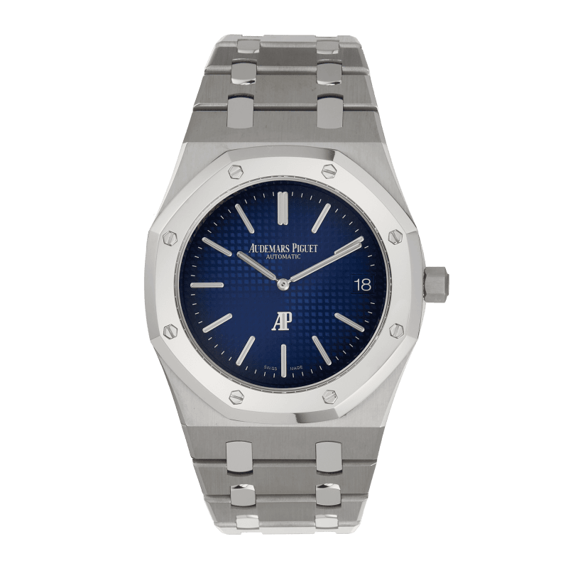 Royal Oak "Jumbo" Extra Thin Platinum & Titanium Blue Dial Product Image