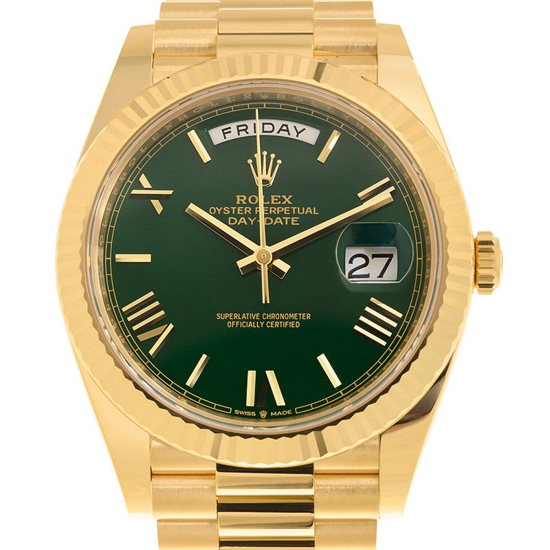 Day-Date 40 Yellow Gold Green Dial Product Image