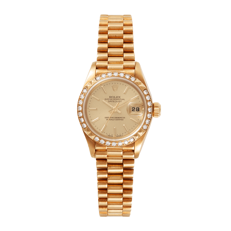 Datejust 26 Yellow Gold Diamond Champagne Dial Product Image