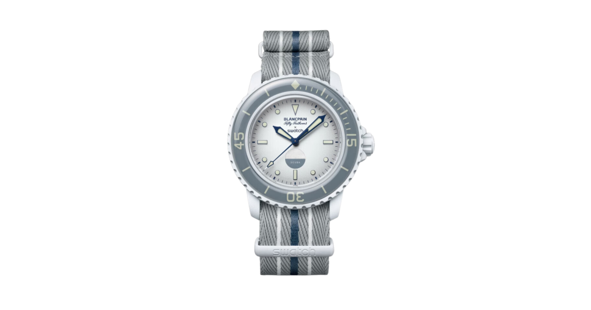 Swatch Fifty Fathoms Blancpain x Swatch Antarctic Ocean 42mm