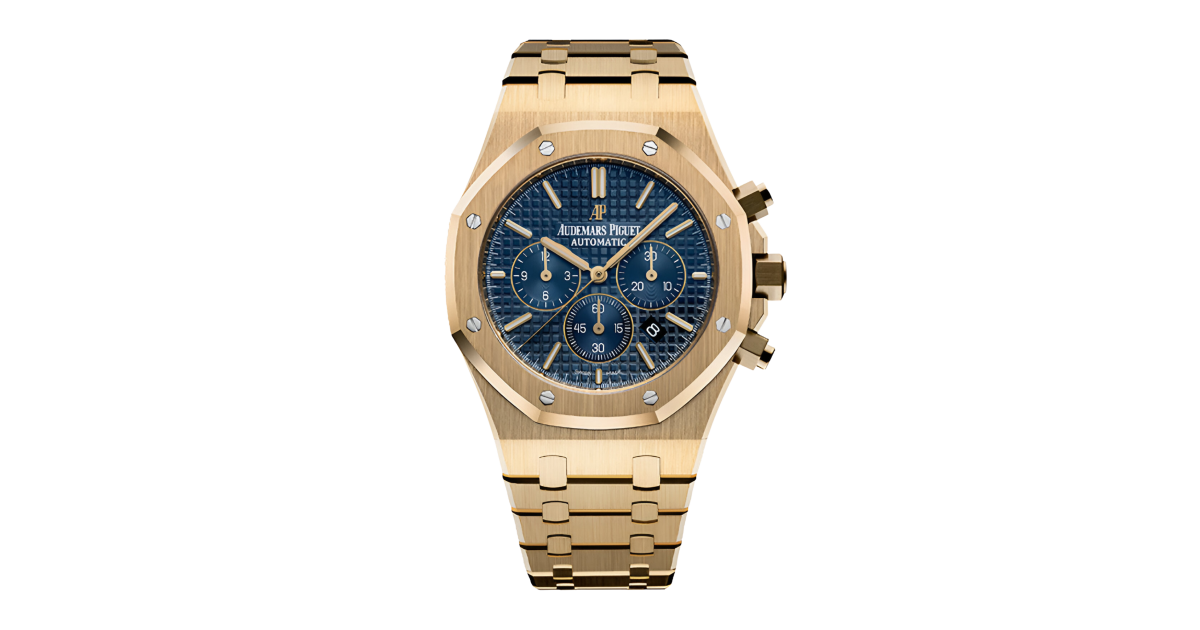 Audemars Piguet Royal Oak Chronograph Yellow Gold Blue Dial 41mm
