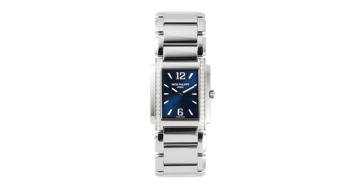 Patek Philippe Twenty~4 Manchette Steel Diamond Blue Dial 25mm
