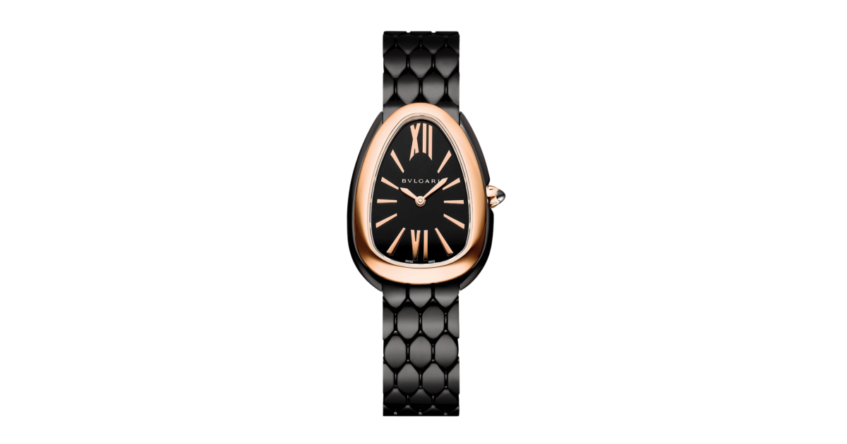 Bulgari Serpenti Seduttori Rose Gold & Steel Black Dial 33mm