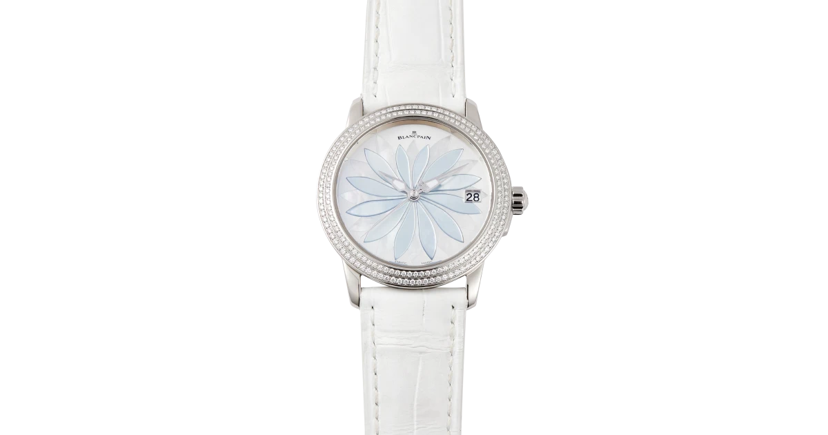 Blancpain Ladybird White Gold Diamond Mother of Pearl Dial 34mm