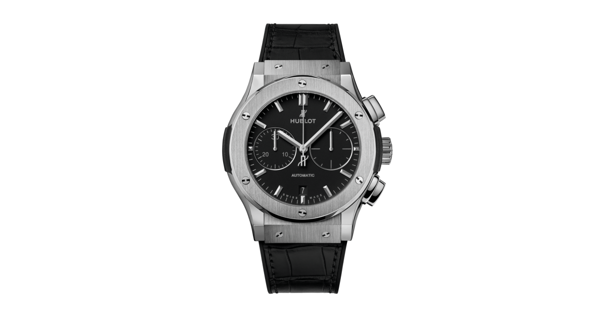 Hublot Classic Fusion Chronograph Titanium Black Dial 45mm 521.NX