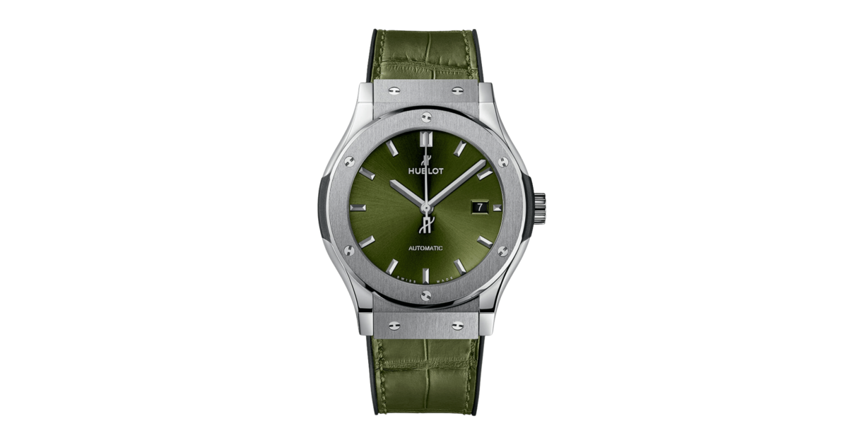 Hublot Classic Fusion Titanium Green Dial 42mm 542.NX.8970.LR