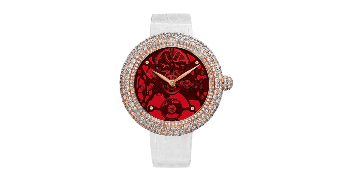 Jacob & Co. Brilliant Rose Gold Diamond Red Transparent Dial 42mm BS431 ...