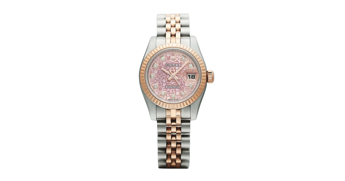 Rolex Lady-Datejust Rose Gold & Steel Jubilee Pink Computer Dial