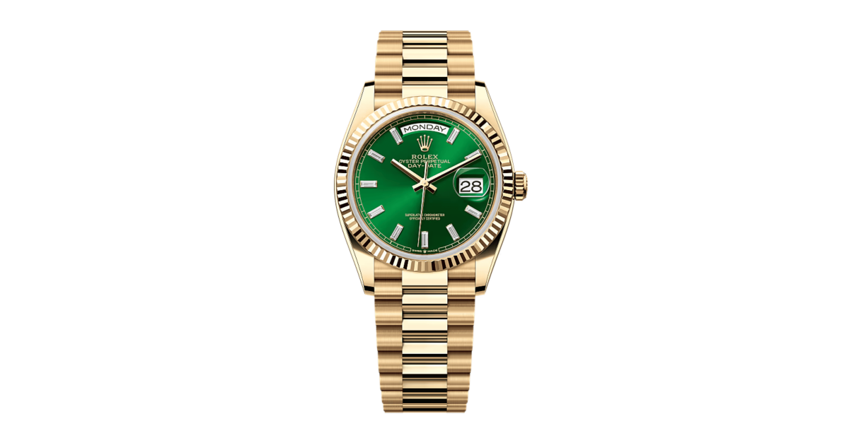 ☆□美品　ロレックス　ROLEX ネクタイ　グリーン　シルク100% 94b1dee8a4738c6a38b5a9f43cfeef