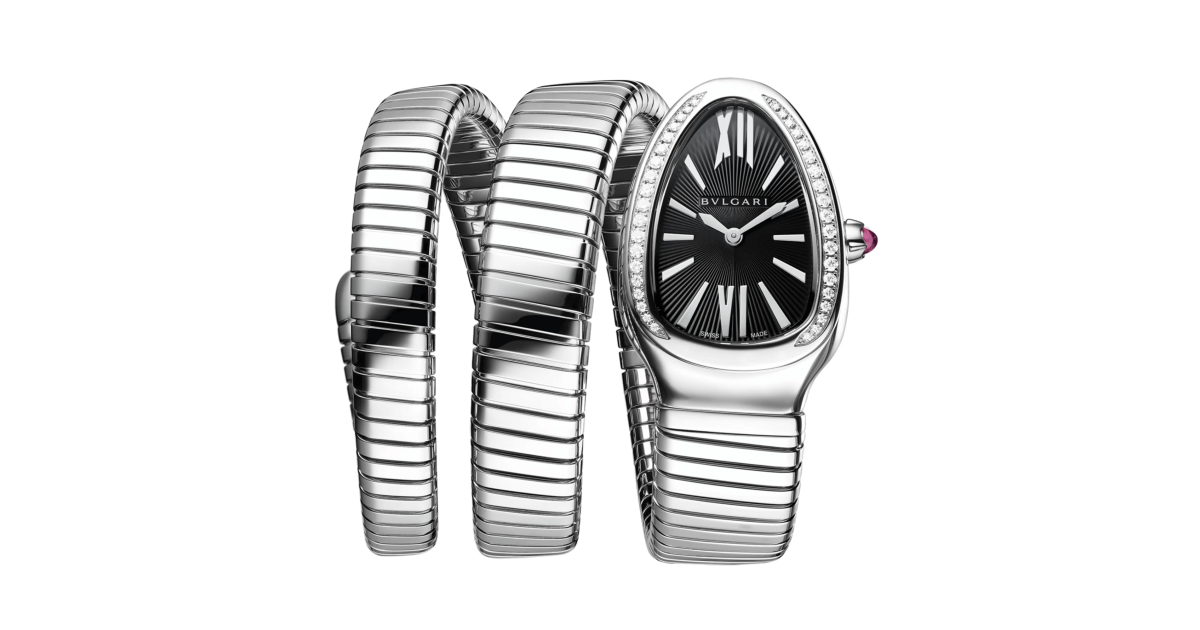 Bulgari Serpenti Tubogas Steel Diamond Black Dial 35mm 103433 Bulgari Serpenti Tubogas Steel Diamond Black Dial 35mm 103433