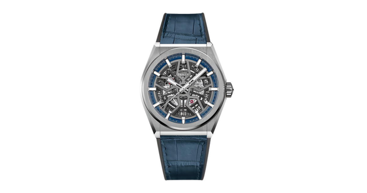 ムンディ Zenith Defy Classic Titanium Blue Dial & Leather Strap 95.9000.670