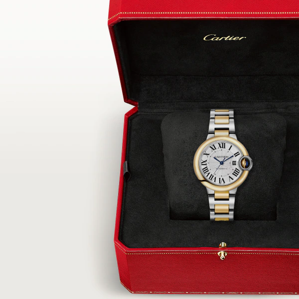 Ballon Bleu de Cartier Yellow Gold & Steel Silver Dial 33mm Product Image 4