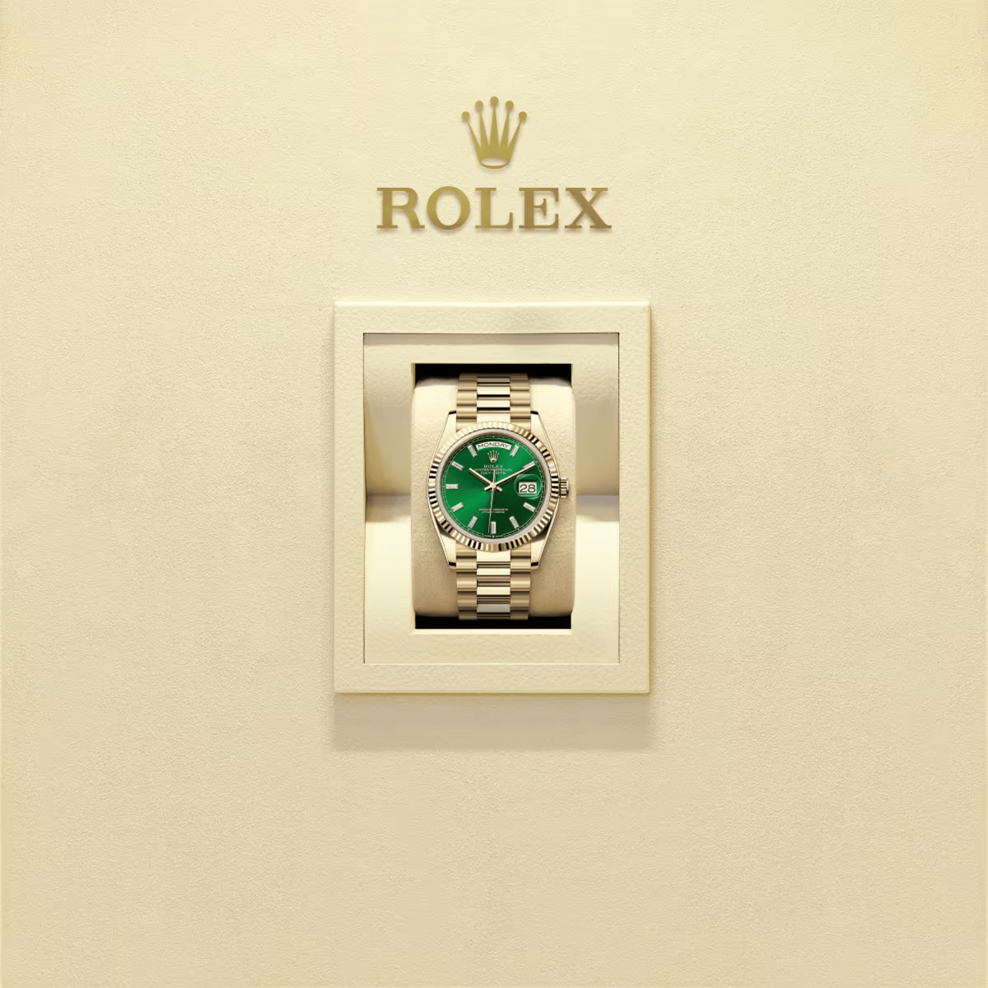 Day-Date Yellow Gold Green Dial 36mm Product Image 4