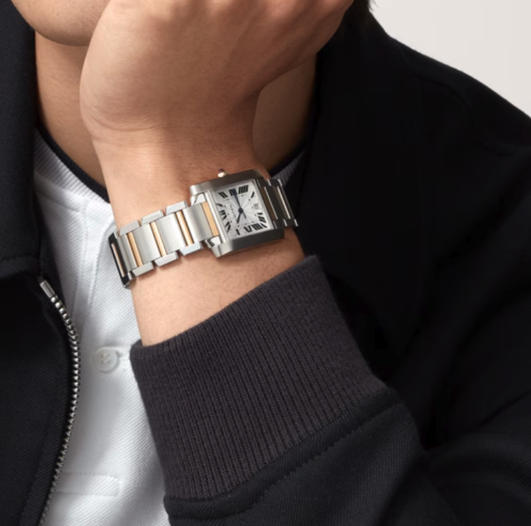 Tank Francaise 20 Yellow Gold & Steel Silver Dial 28mm Product Image 4