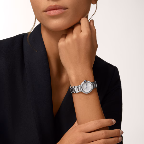 Ballon Bleu de Cartier Steel Diamond Silver Dial 28mm Product Image 4