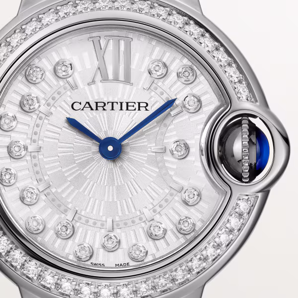 Ballon Bleu de Cartier Steel Diamond Silver Dial 28mm Product Image 1