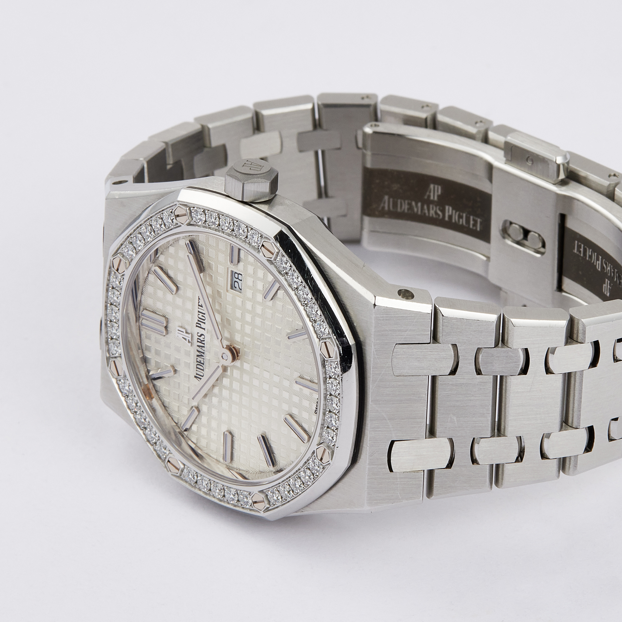 Royal Oak Quartz Steel Diamond Silver Dial 33mm Product Image 1