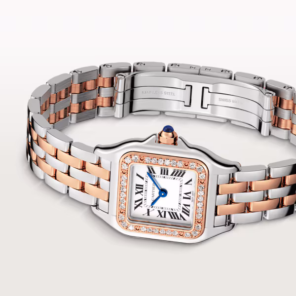 Panthère de Cartier Rose Gold & Steel Diamond White Dial 22mm Product Image 2