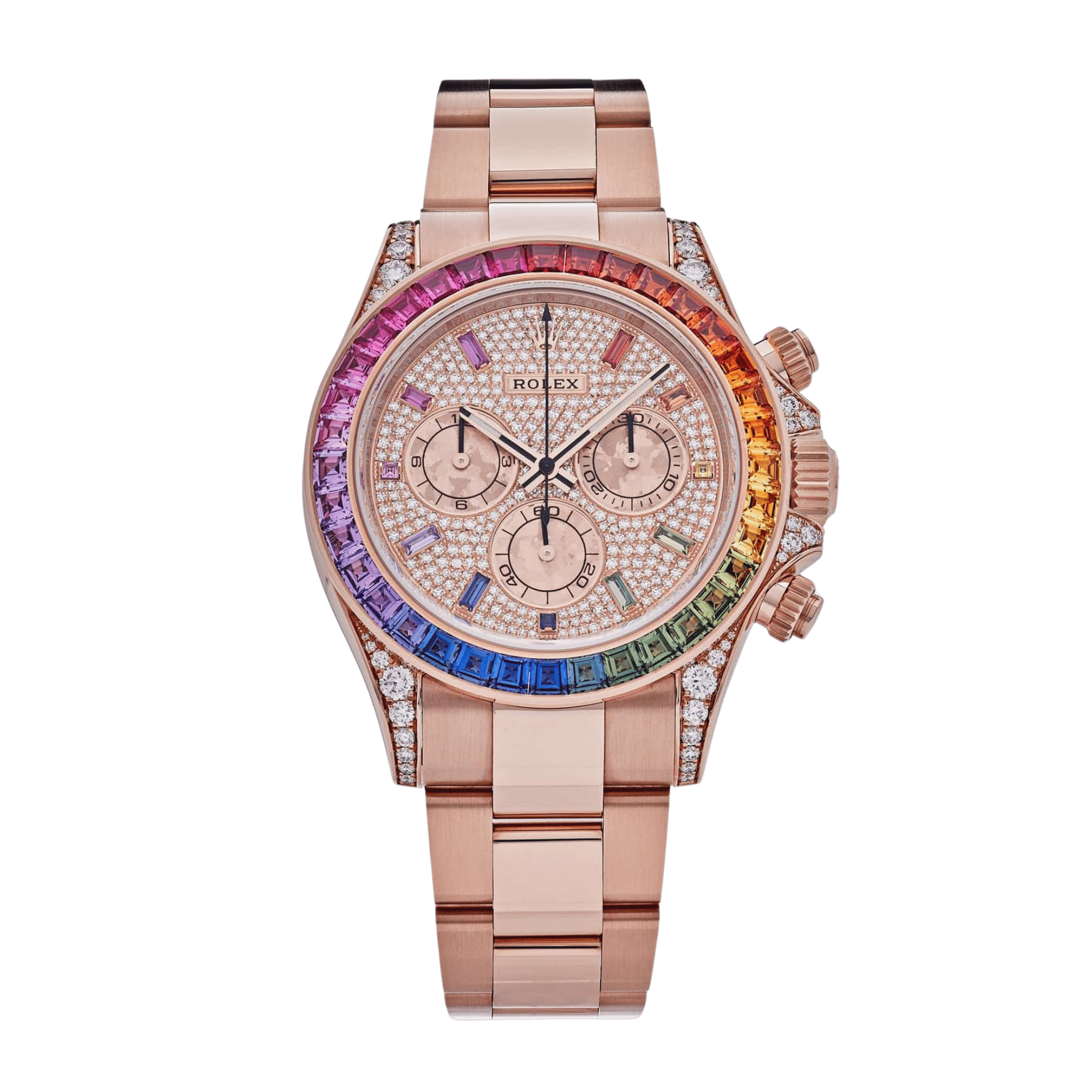 Rolex Daytona Rose Gold Rainbow Black Dial 40mm 116595RBOW-0001