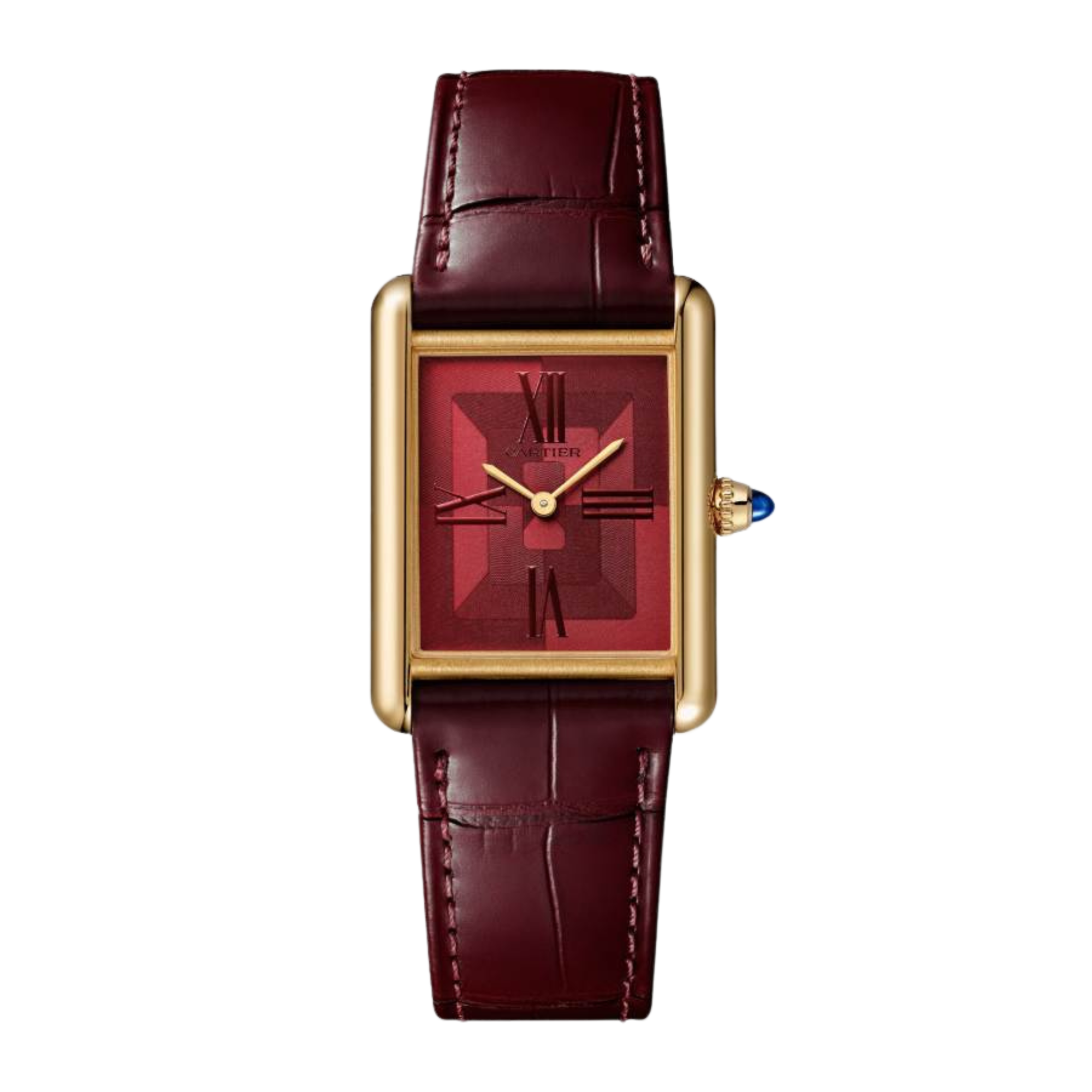 Tank Louis Cartier Yellow Gold Red Dial 25mm Product Image
