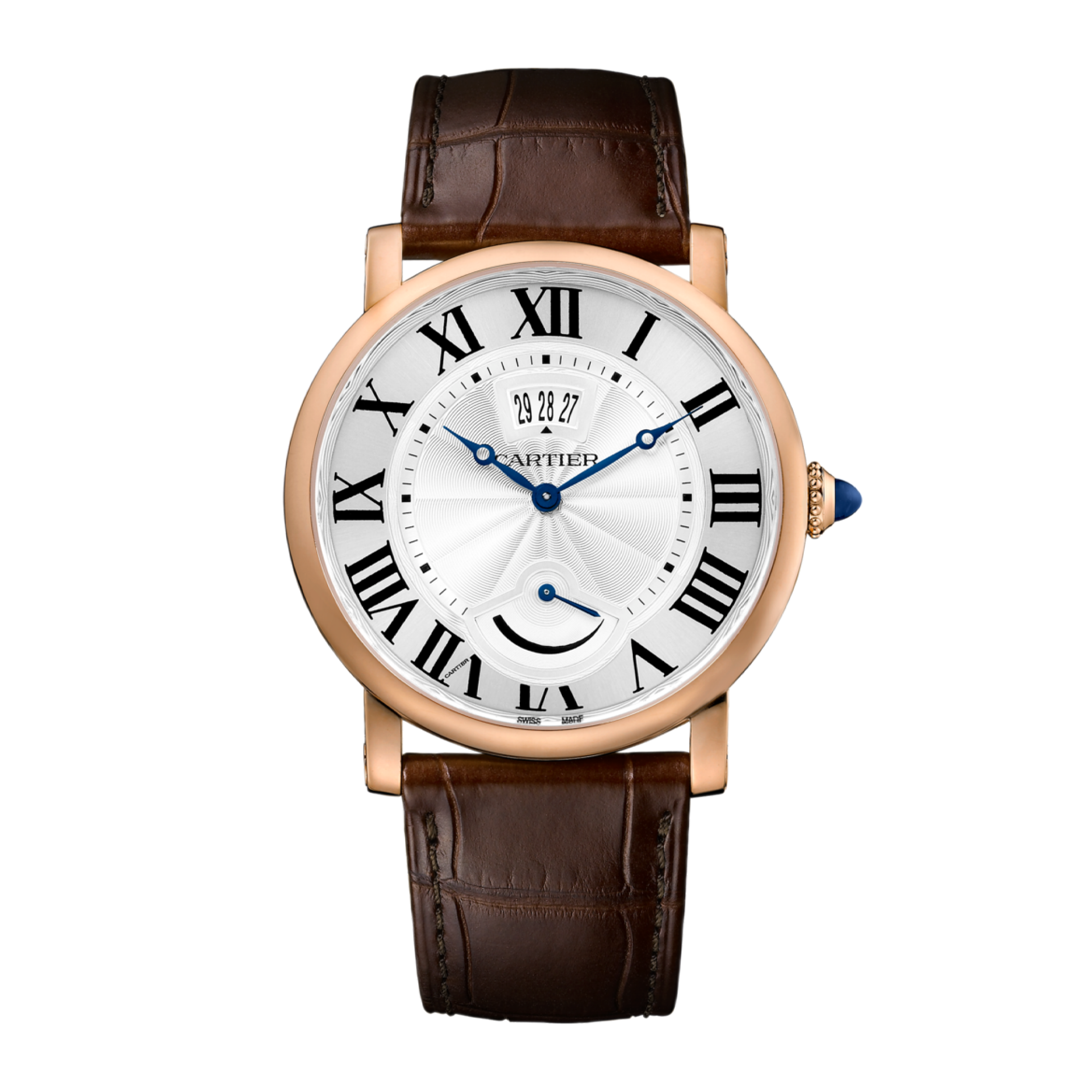 Rotonde de Cartier Calendar Aperture Rose Gold Silver Dial 40mm Product Image
