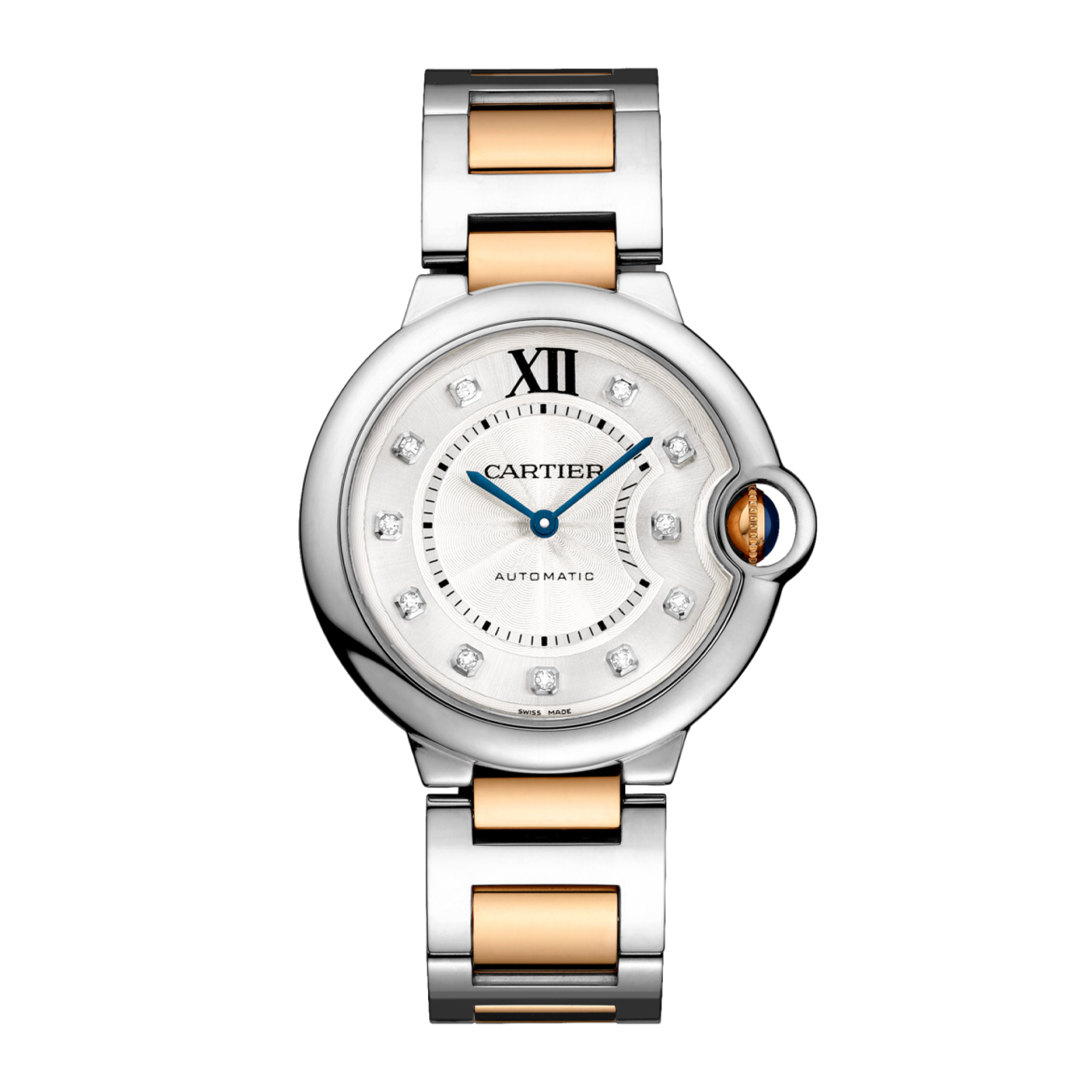 Cartier Ballon Bleu de Cartier Rose Gold Diamond Silver Dial Cartier Ballon Bleu de Cartier Rose Gold Diamond Silver Dial
